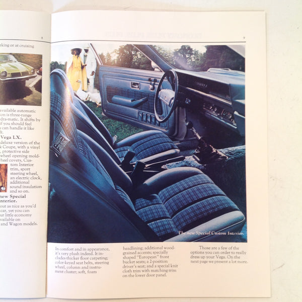 Vintage 1974-75 Chevrolet VEGA '75 Informational Sales Brochure Color Photo GMC