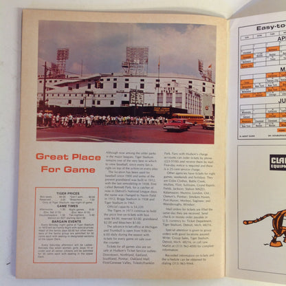 Vintage Official 1973 Detroit Tigers Yearbook