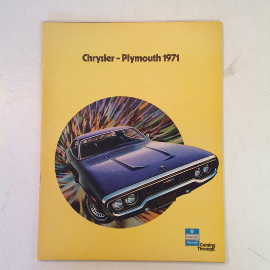 Vintage 1971 Chrysler Plymouth Color Photo Informational Sales Catalog New Cars