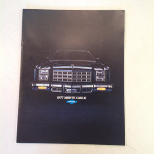 Vintage 1977 Chevrolet Monte Carlo Informational Sales Brochure Color Photo Cars