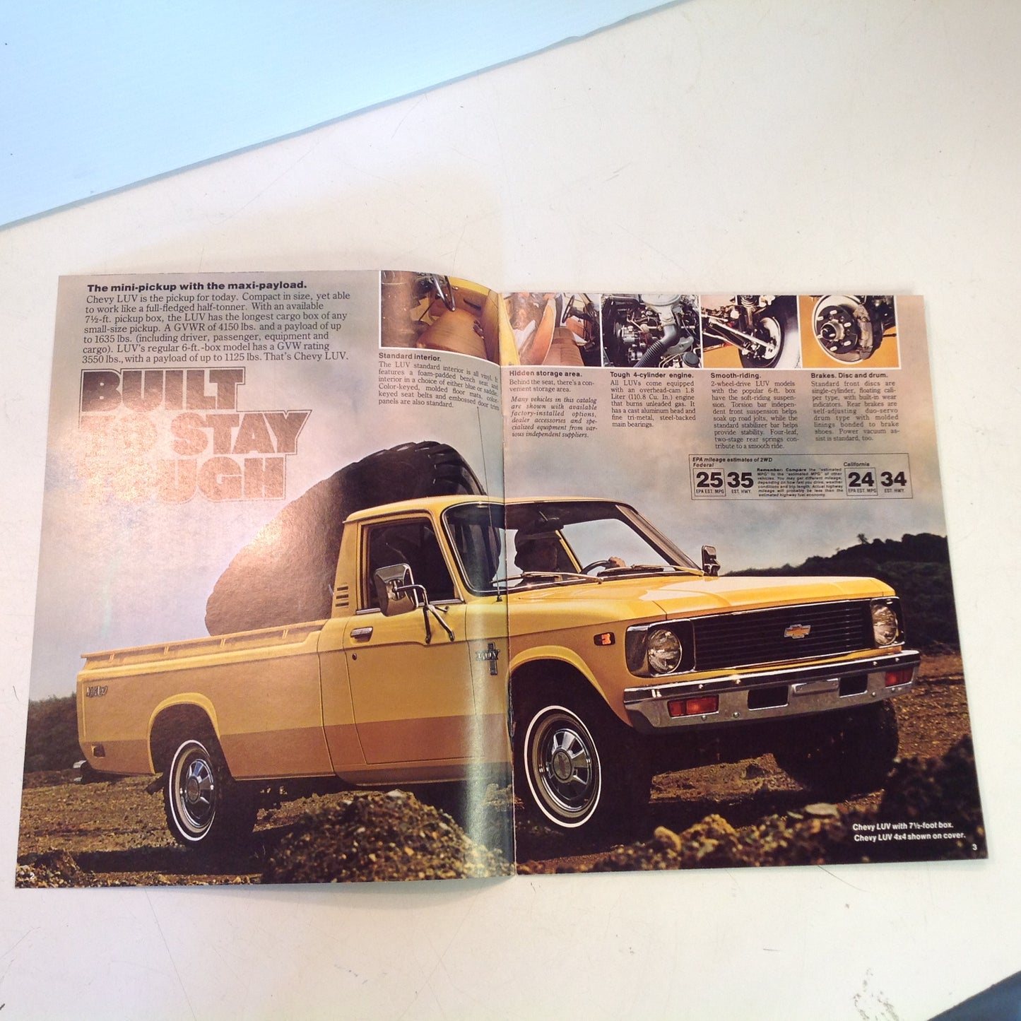 Vintage 1979 Chevrolet CHEVY LUV Series 10 Truck Informational Sales Brochure