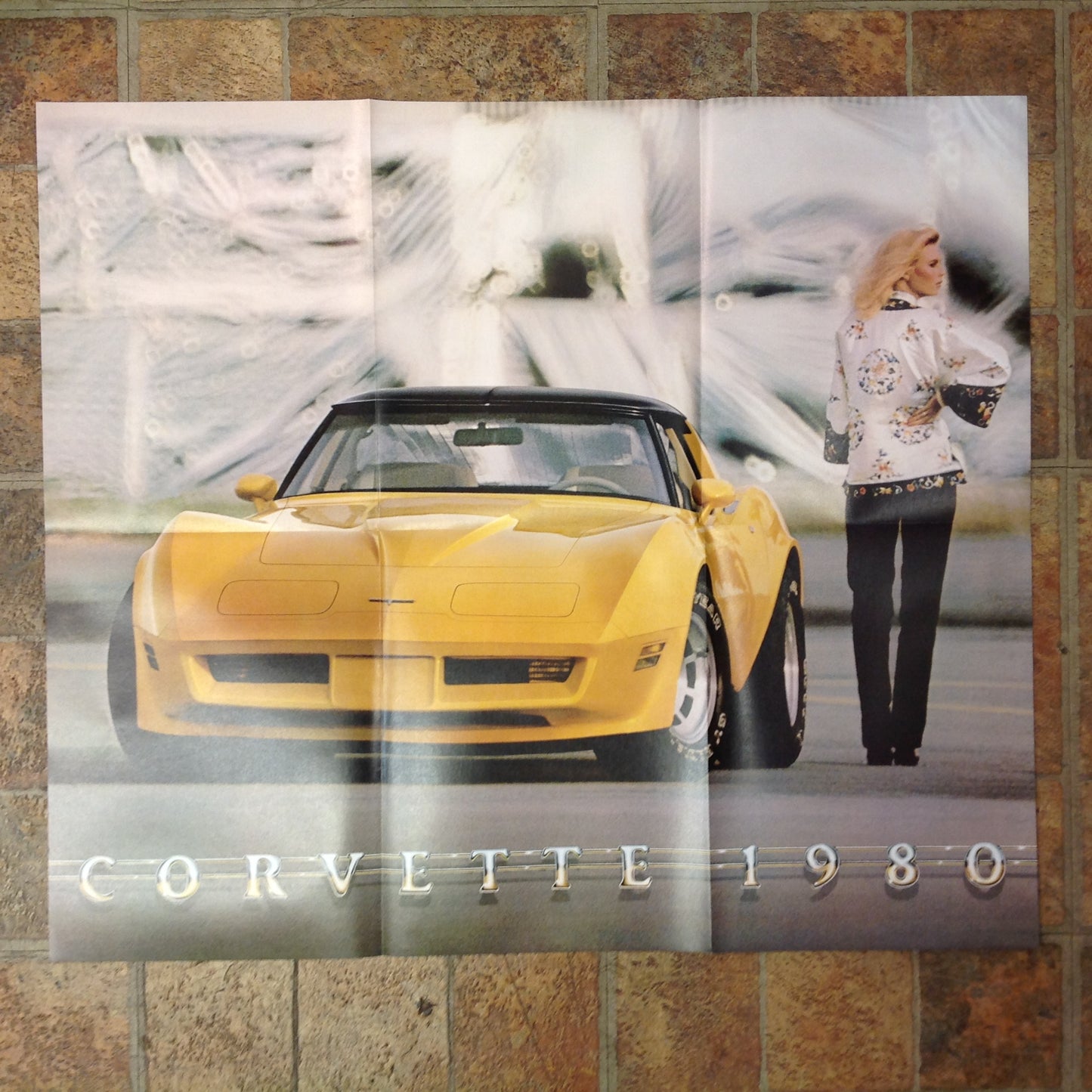 Vintage 1979 Chevrolet 1980 Corvette Informational Sales Brochure Color Poster