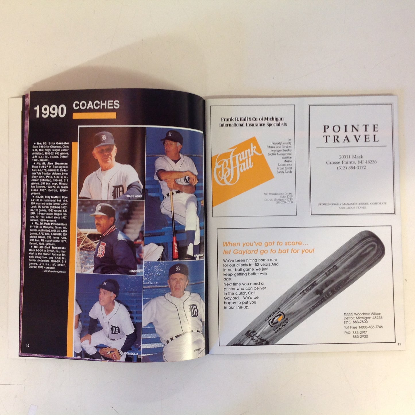 Vintage Official 1990 Detroit Tigers Yearbook