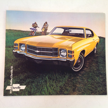 Vintage 1971 Chevrolet Malibu Chevelle SS Color Photo Informational Sale Catalog