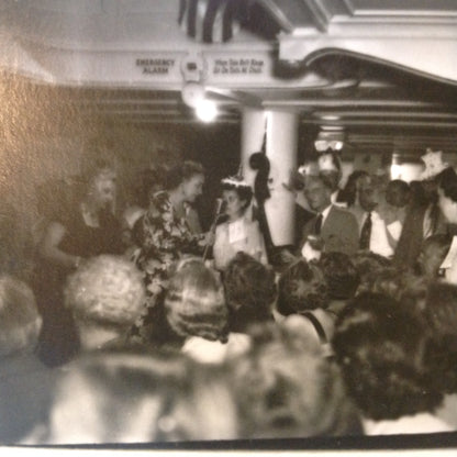 Vintage Mid Century B&W Photo SS South American Cruise Show Ladies Onstage