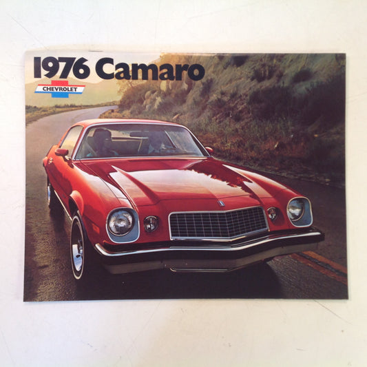 Vintage 1975 Chevrolet 1976 Camaro Informational Sales Brochure Color Photos GMC