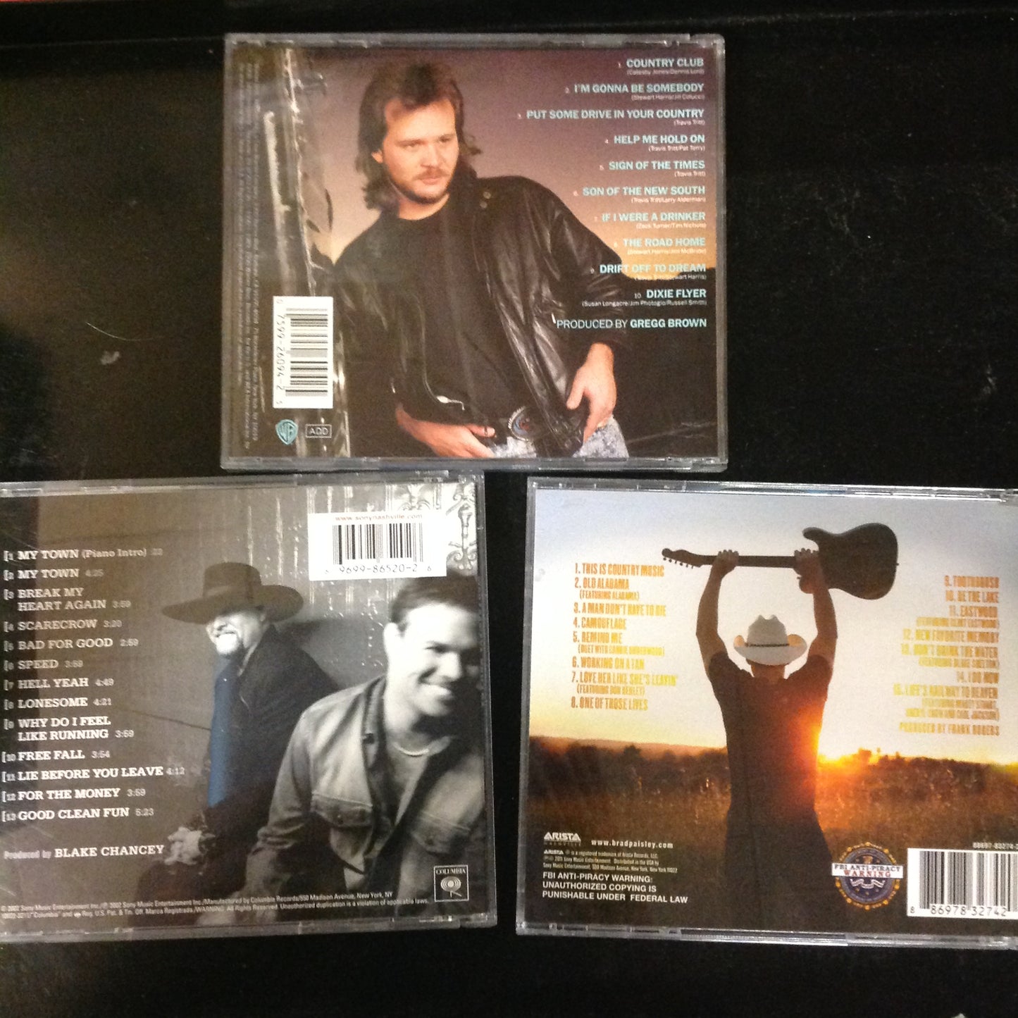 3 Disc SET BARGAIN CDs Country Travis Tritt Montgomery Gentry Brad Paisley