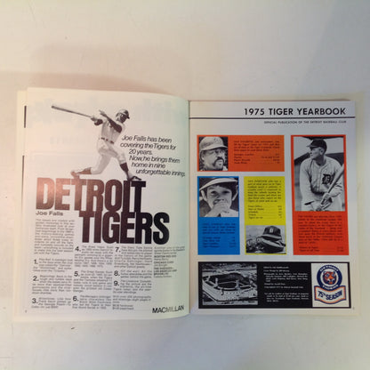 Vintage Official 1975 Detroit Tigers Yearbook 75th Season