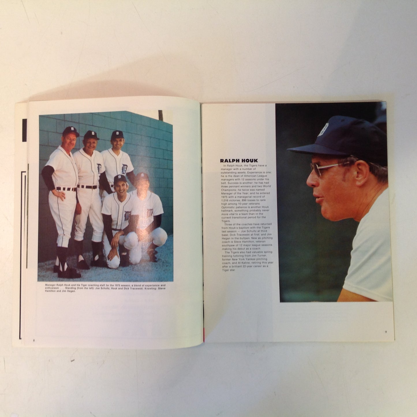 Vintage Official 1975 Detroit Tigers Yearbook 75th Season