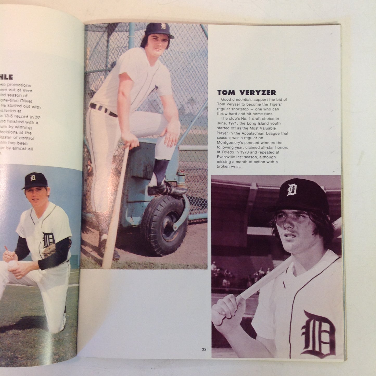 Vintage Official 1975 Detroit Tigers Yearbook 75th Season