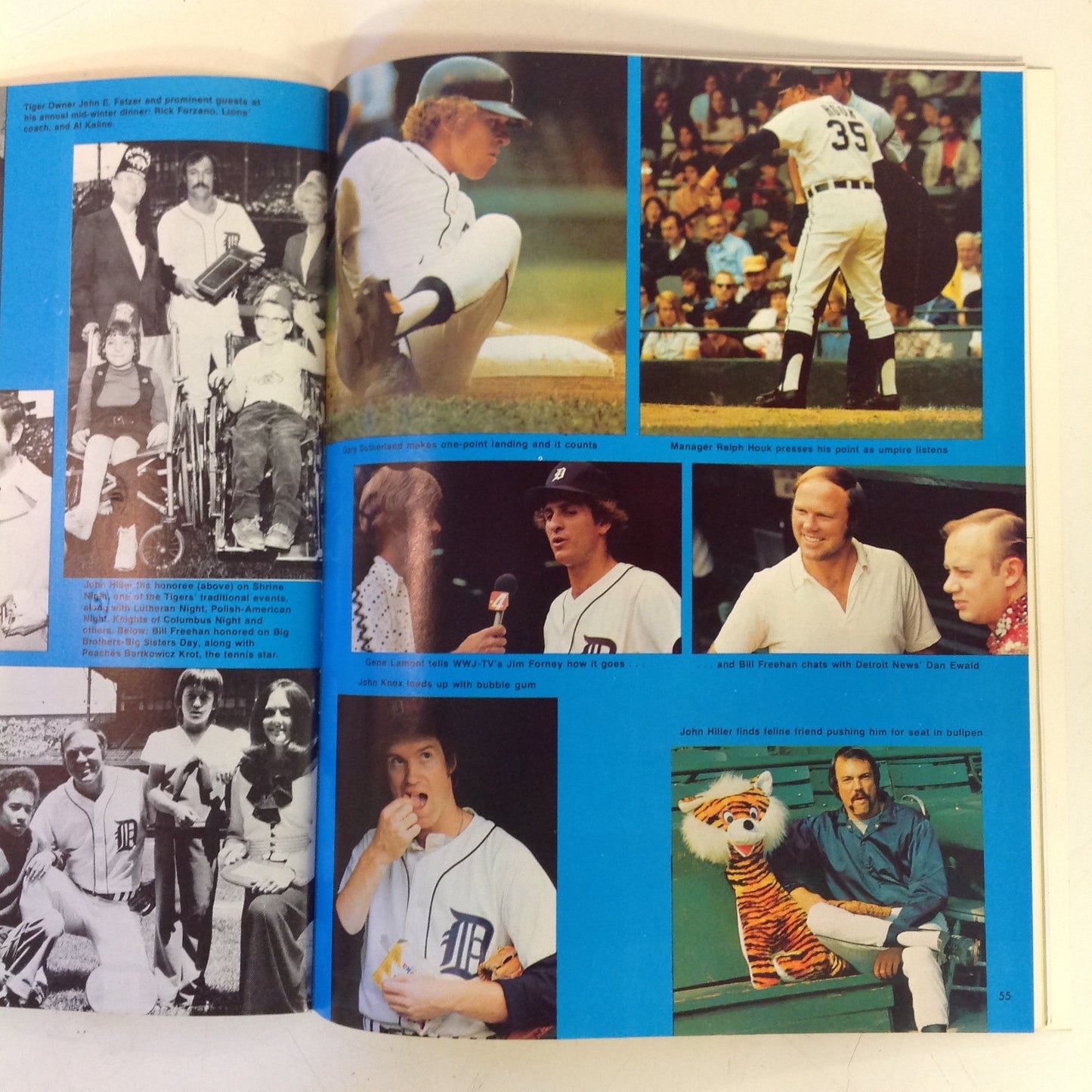 Vintage Official 1975 Detroit Tigers Yearbook 75th Season