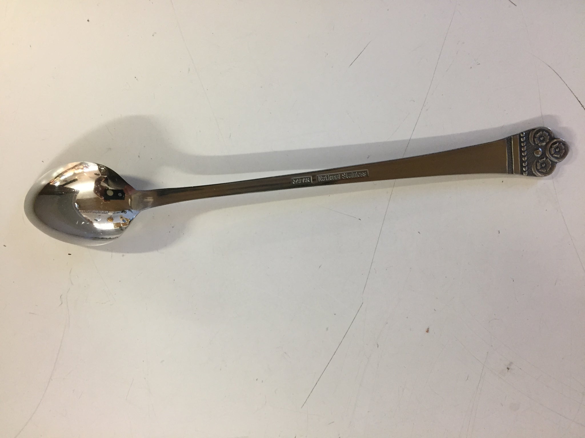 Vintage National Stainless Ice Tea Spoon Japan Flatware Mid Century.
