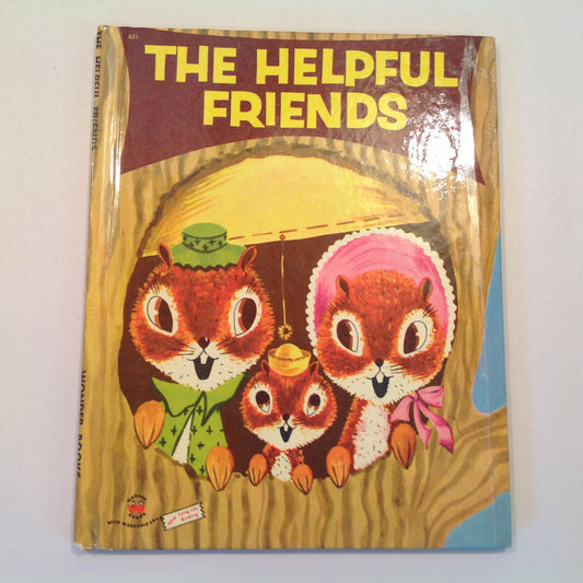 Vintage 1955 Children's Hardcover Picture Book The Helpful Friends George Bonsall Crosby Newell Wonder Books First Edition