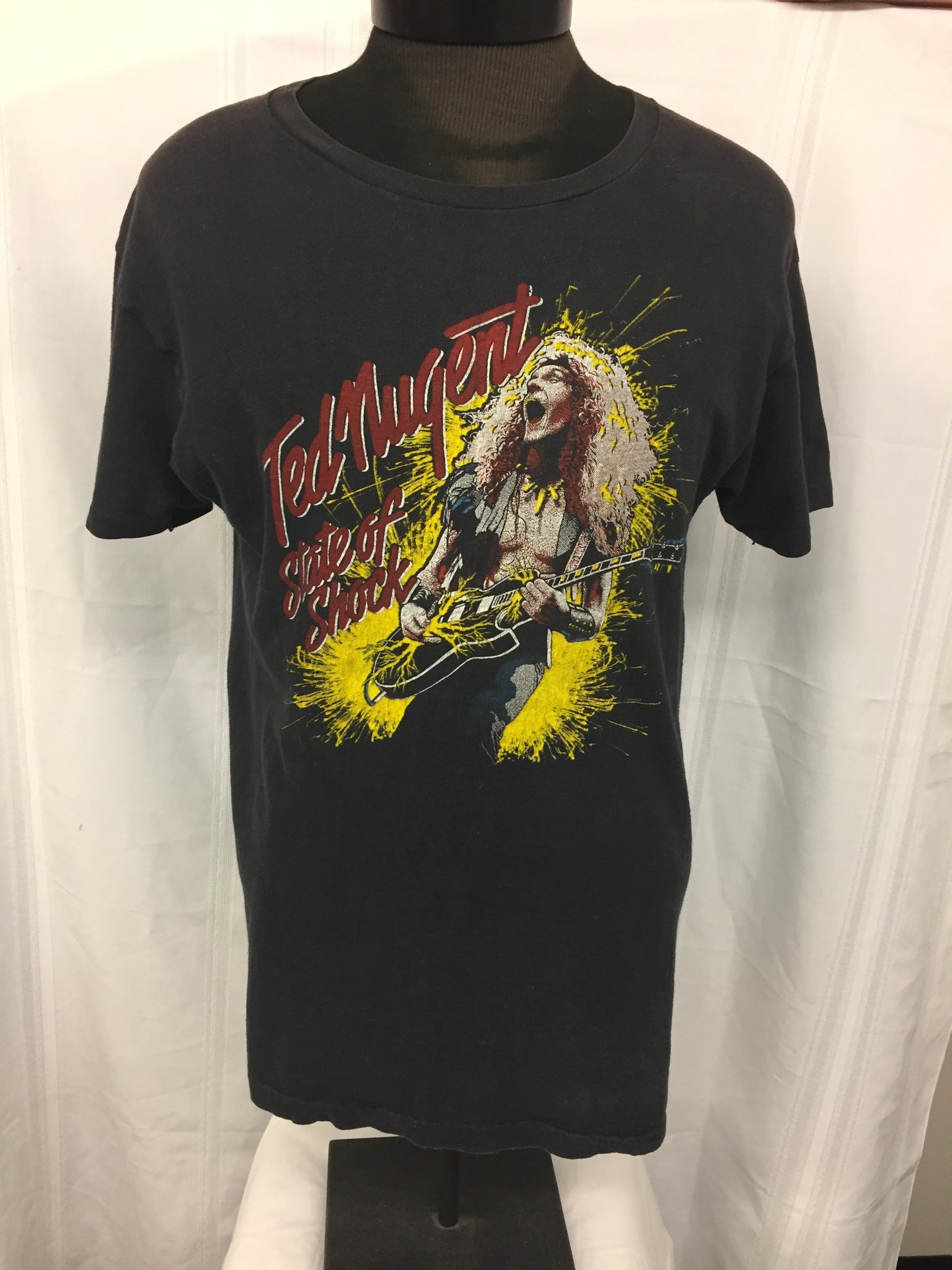 Vintage 1979 Ted Nugent State Of Shock Concert Shirt Live Cobo Hall Detroit Rock Music