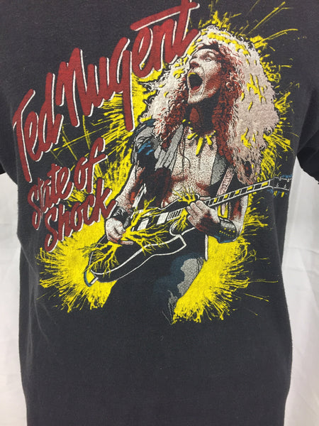 Vintage 1979 Ted Nugent State Of Shock Concert Shirt Live Cobo Hall Detroit Rock Music