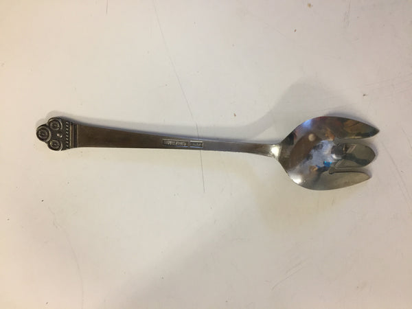 Vintage National Stainless Serving Fork Japan Flatware Mid Century