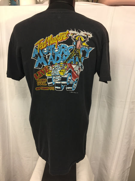 Vintage 1979 Ted Nugent State Of Shock Concert Shirt Live Cobo Hall Detroit Rock Music