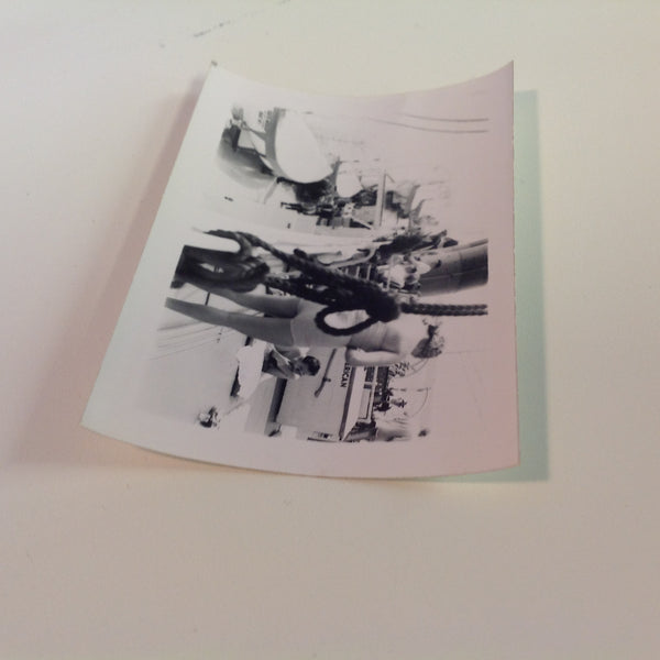 Vintage Mid Century B&W Photo SS South American Cruise Sunbathing on Deck