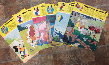 Vintage 1972 Disneyland Magazines LOT 6  Mowgli Mickey Mouse Characters