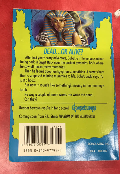 Goosebumps R. L. Stine Return of the mummy Issue 23