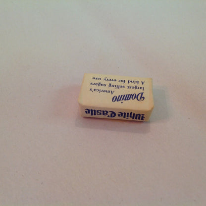 Vintage Individual Wrapped White Castle Restaurant Domino Sugar Packet Rectangle Sweetener